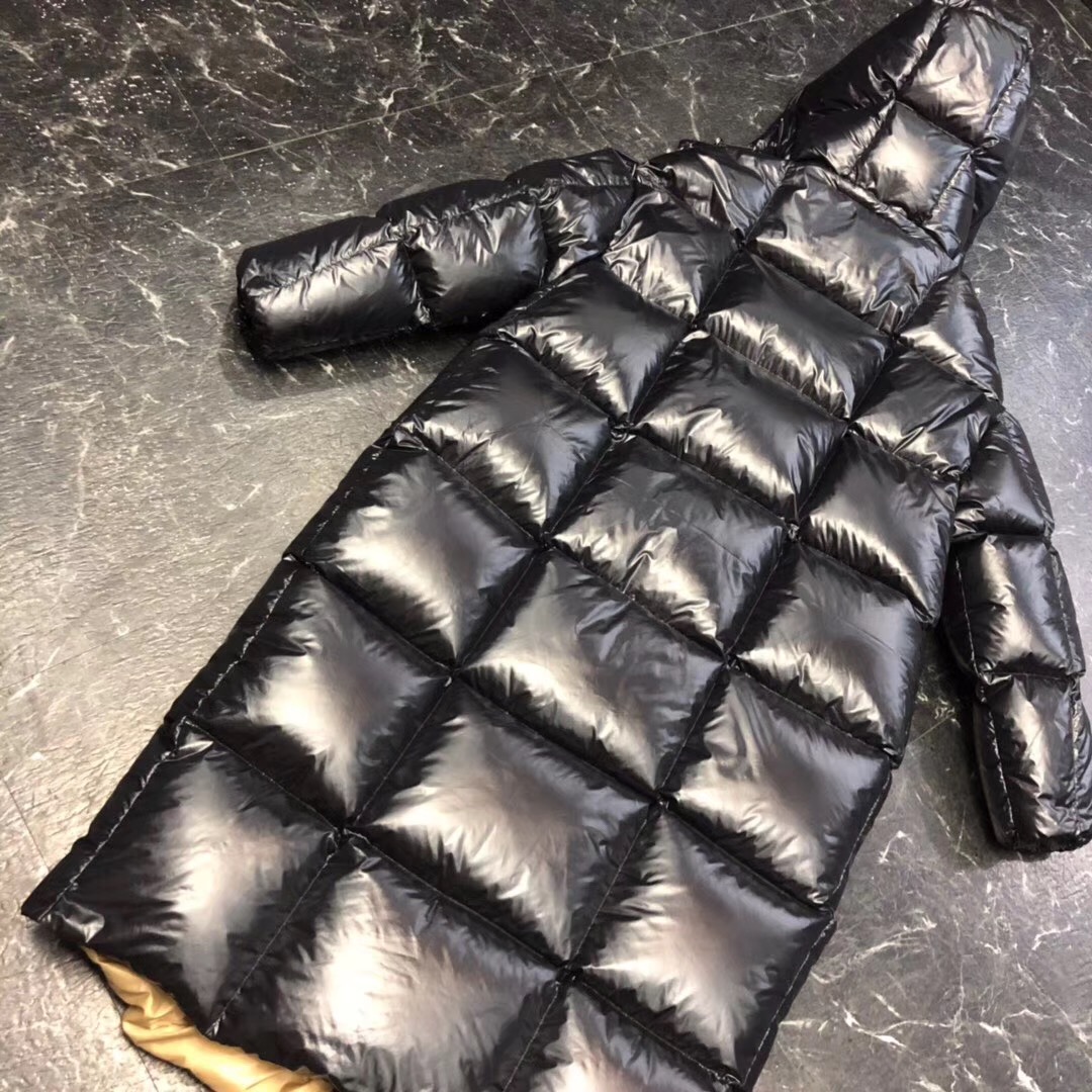 Moncler Black Long Down Jacket - FashionPlug