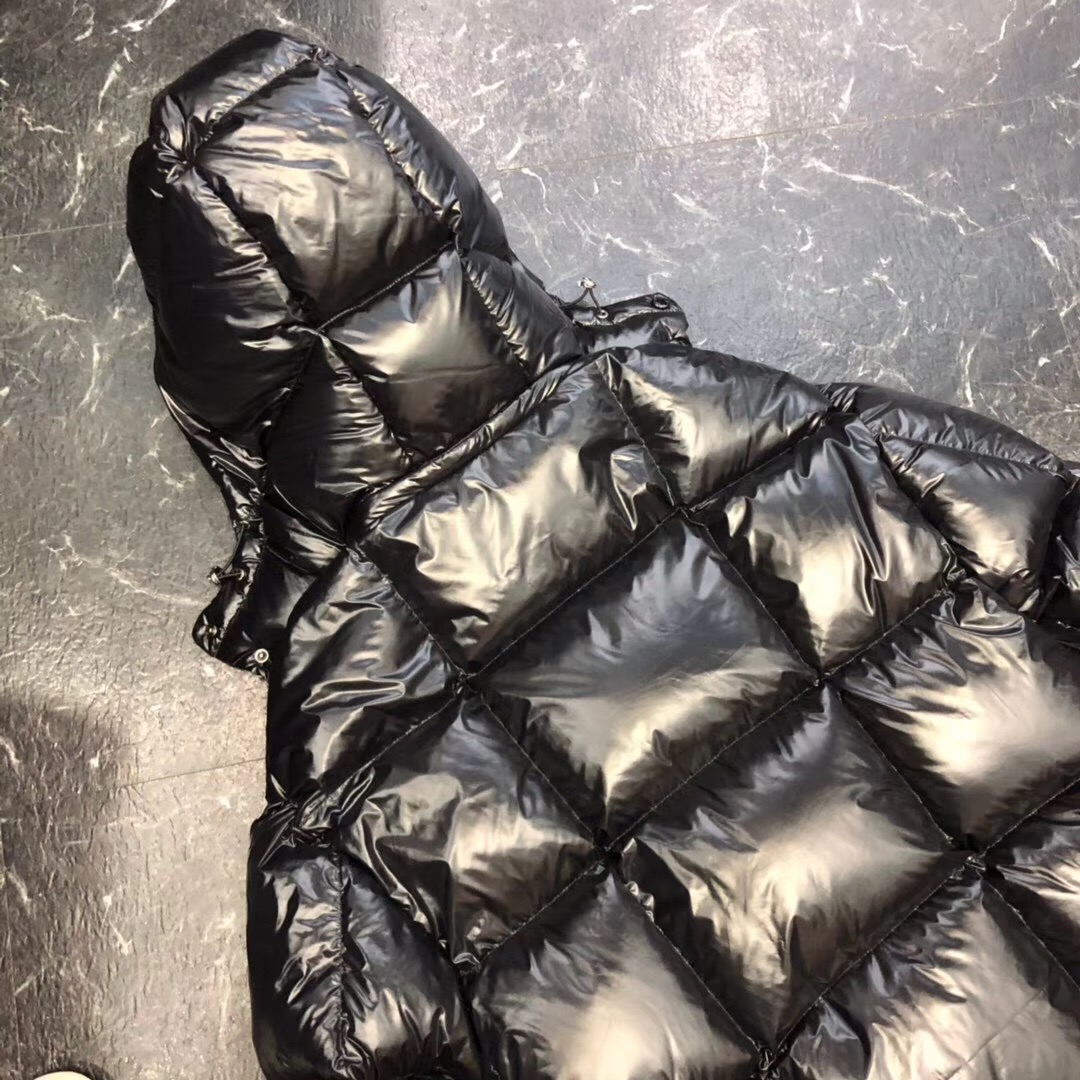 Moncler Black Long Down Jacket - FashionPlug