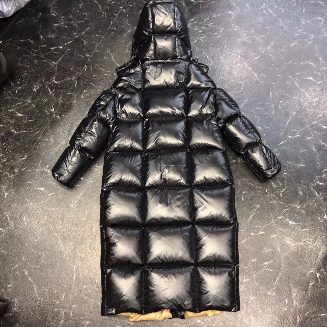 Moncler Black Long Down Jacket - FashionPlug