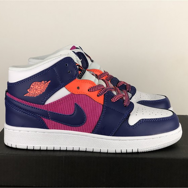 Jordan Air Jordan 1 Mid GS Fire Pink - FashionPlug