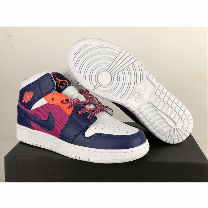 Jordan Air Jordan 1 Mid GS Fire Pink - FashionPlug