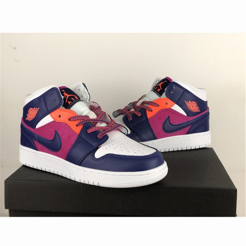 Jordan Air Jordan 1 Mid GS Fire Pink - FashionPlug
