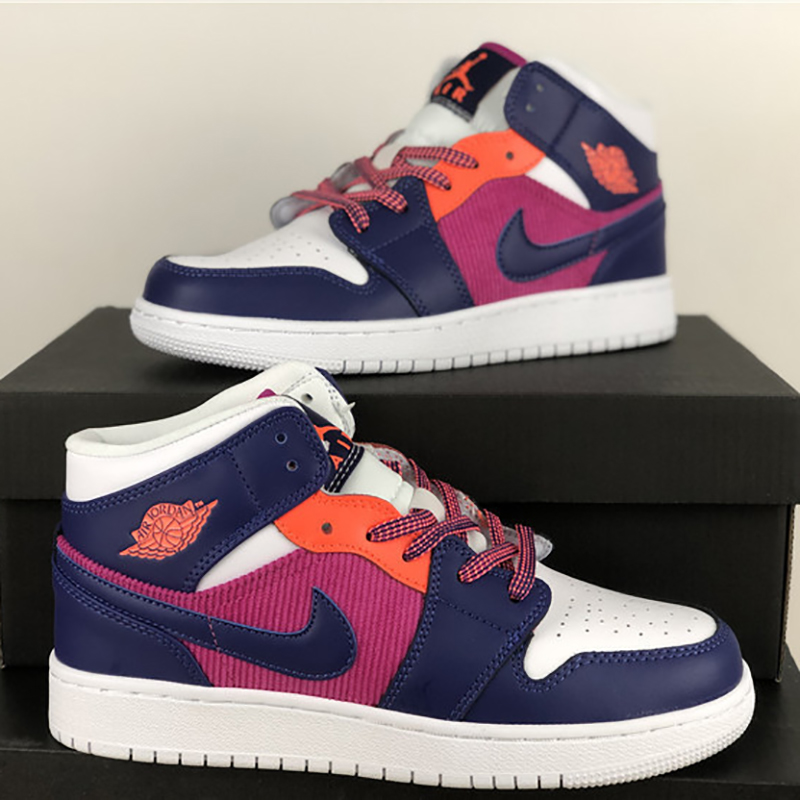 Jordan Air Jordan 1 Mid GS Fire Pink - FashionPlug