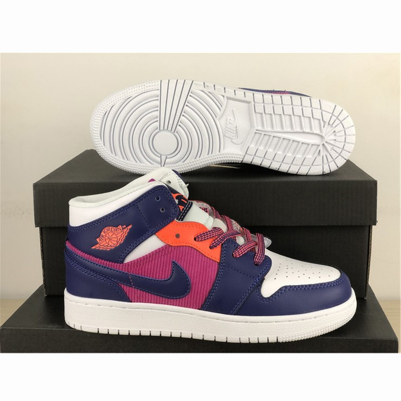 Jordan Air Jordan 1 Mid GS Fire Pink - FashionPlug