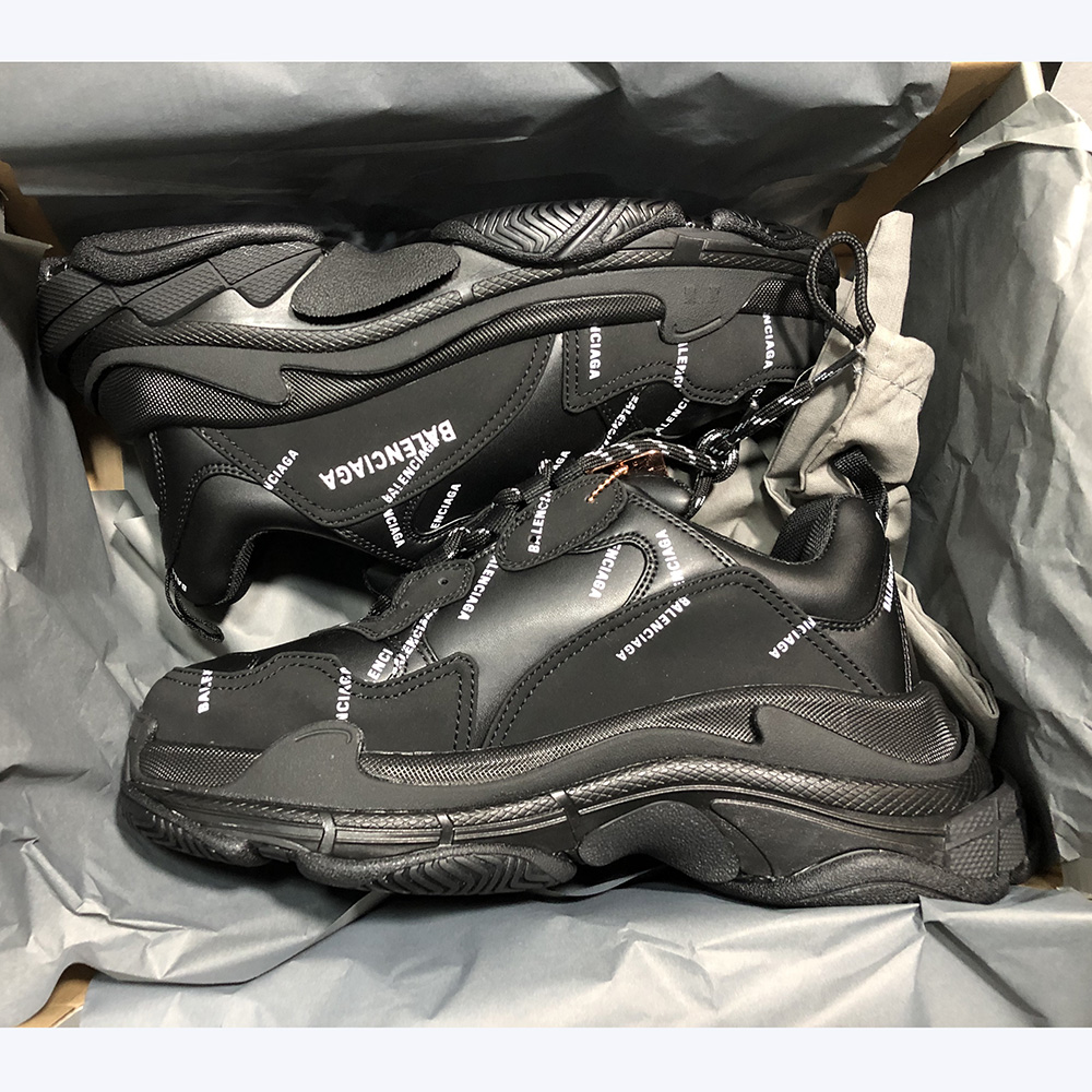 Balenciaga Allover Logo Triple S Sneaker  - FashionPlug