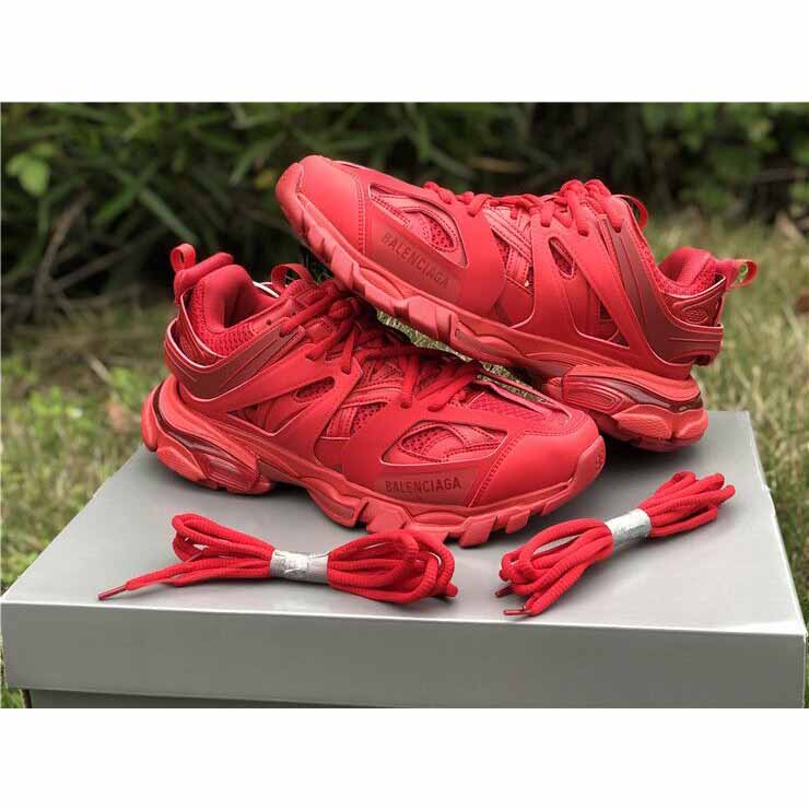 Balenciaga Women Track Sneaker In Red - FashionPlug