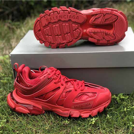 Balenciaga Women Track Sneaker In Red - FashionPlug