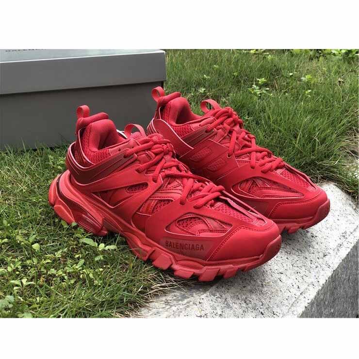 Balenciaga Women Track Sneaker In Red - FashionPlug