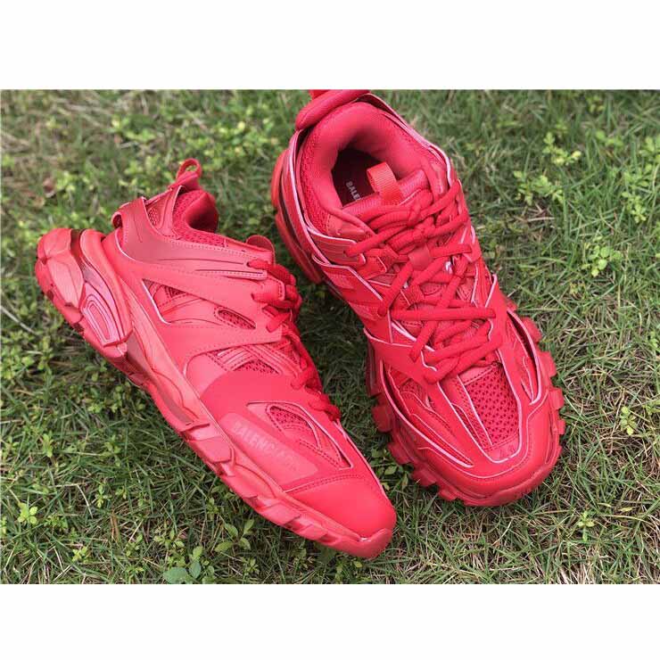 Balenciaga Women Track Sneaker In Red - FashionPlug