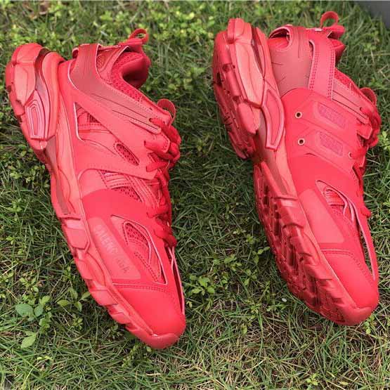 Balenciaga Women Track Sneaker In Red - FashionPlug