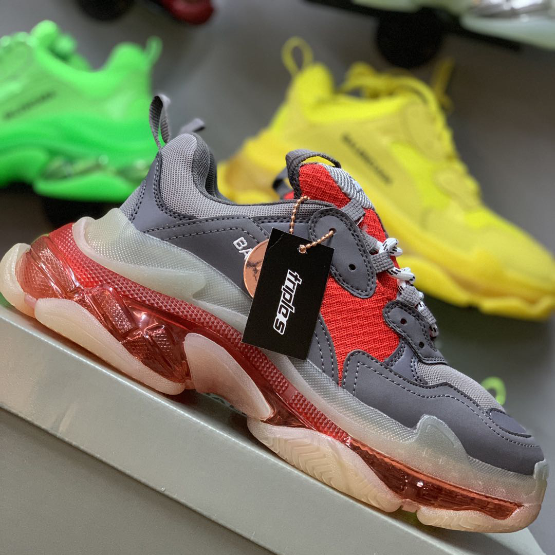 Balenciaga Triple S Clear Sole Sneaker  - FashionPlug