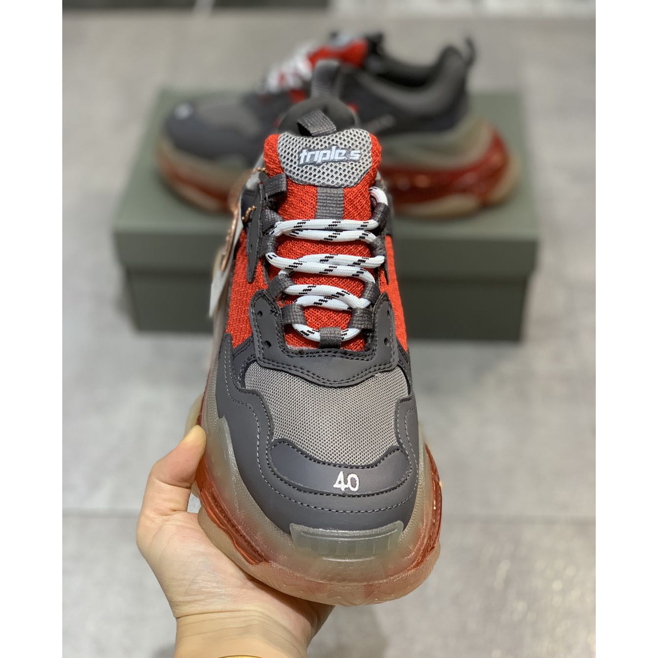 Balenciaga Triple S Clear Sole Sneaker  - FashionPlug