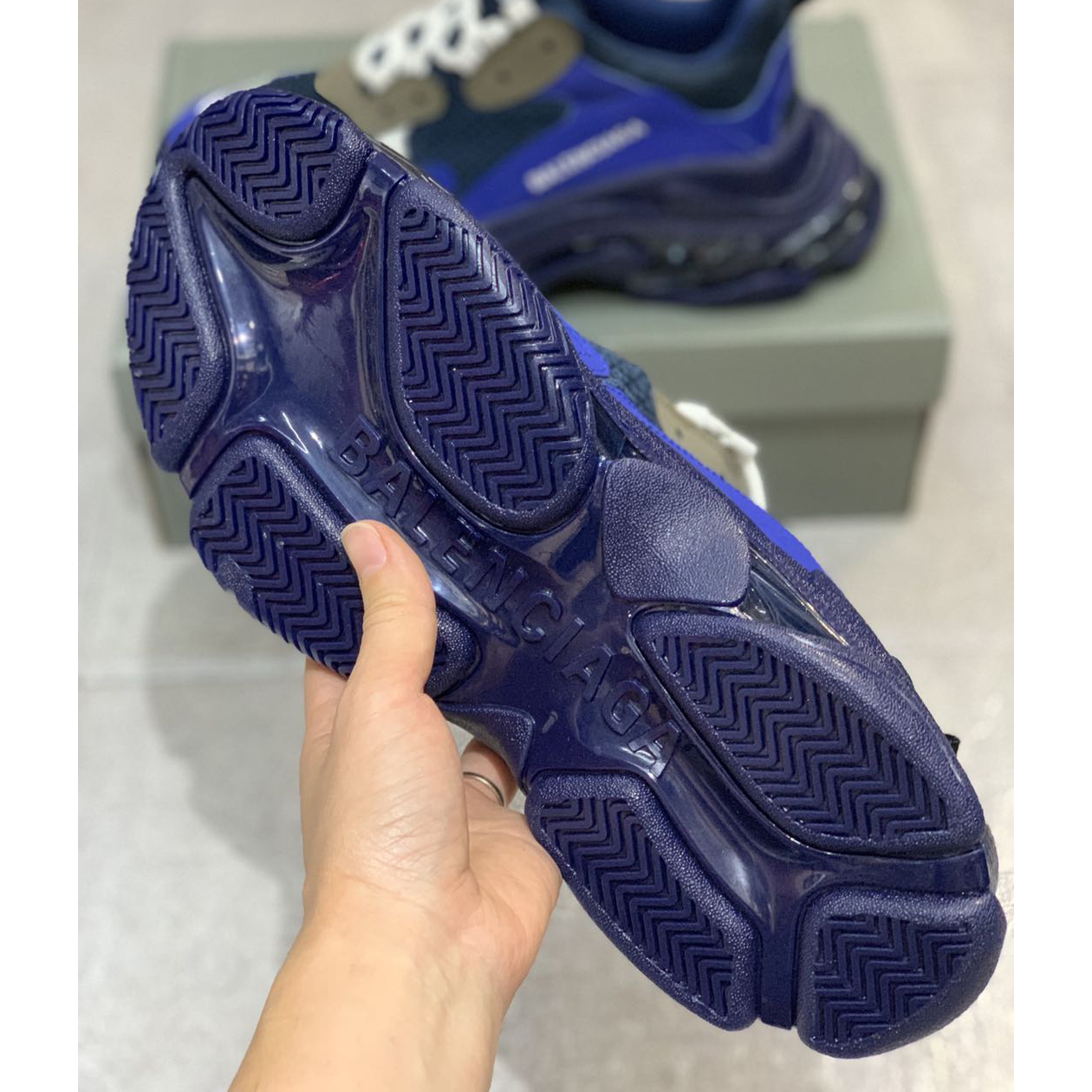 Balenciaga Triple S Clear Sole Sneaker  - FashionPlug