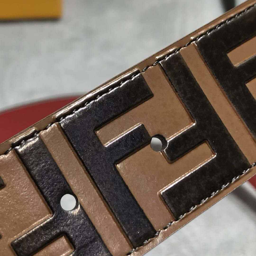 Fendi FF Motif Leather Belt - FashionPlug