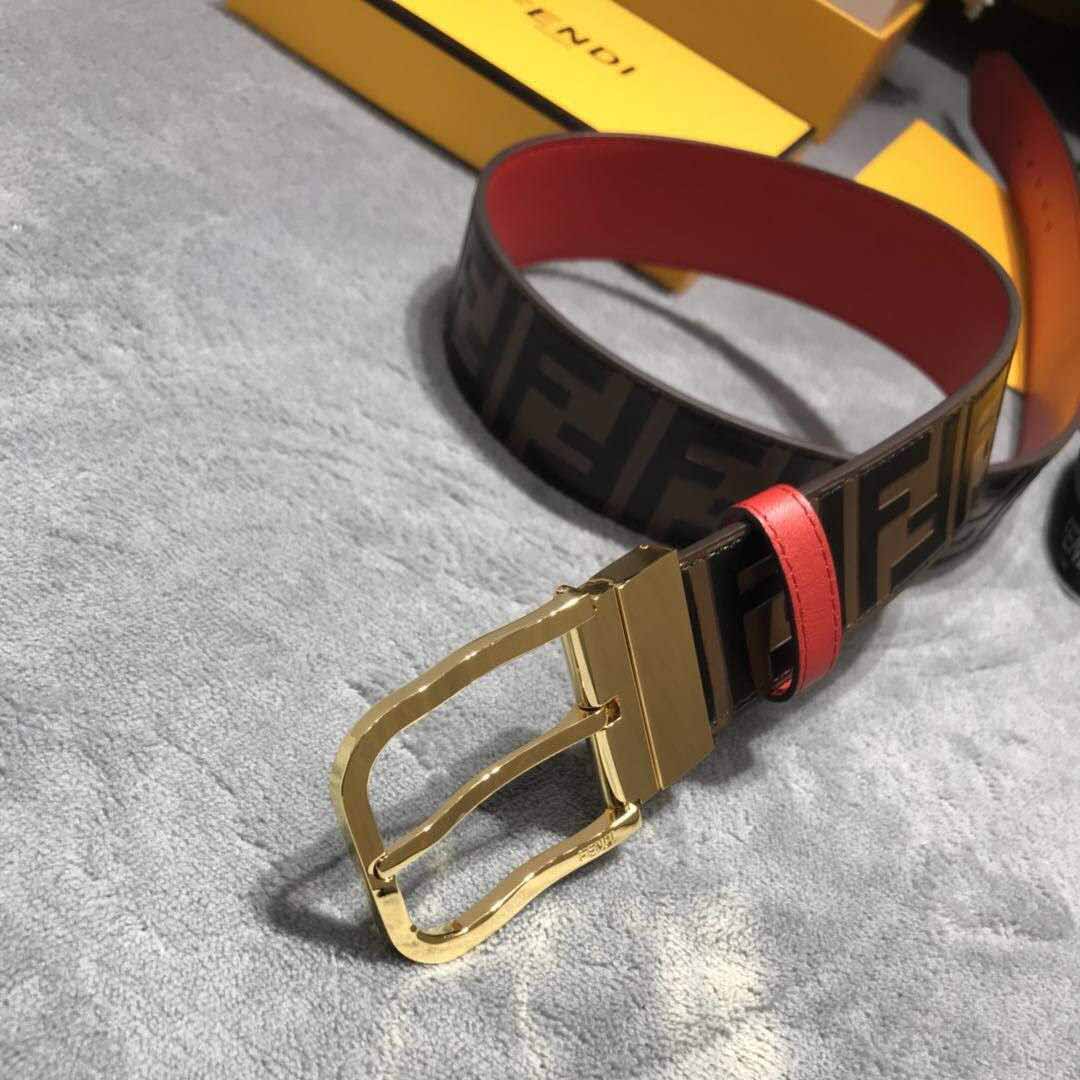 Fendi FF Motif Leather Belt - FashionPlug