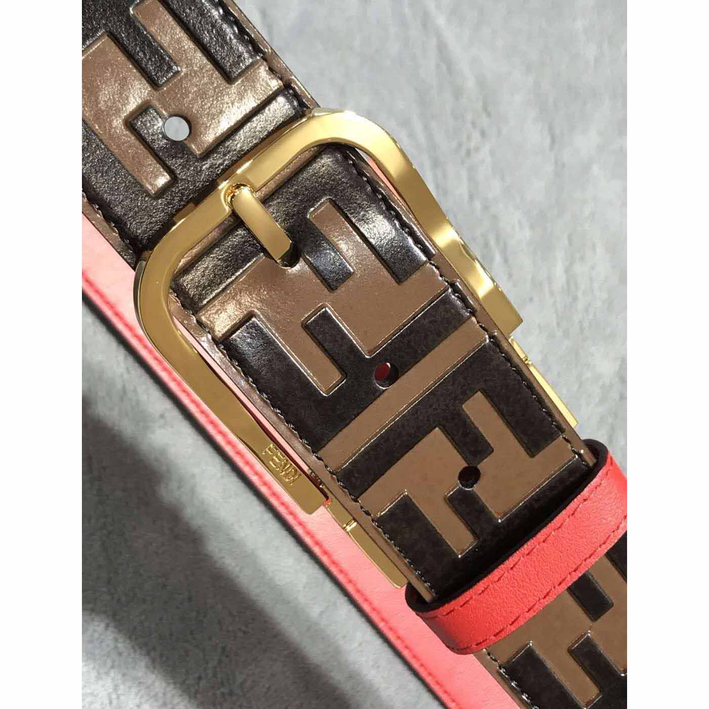 Fendi FF Motif Leather Belt - FashionPlug