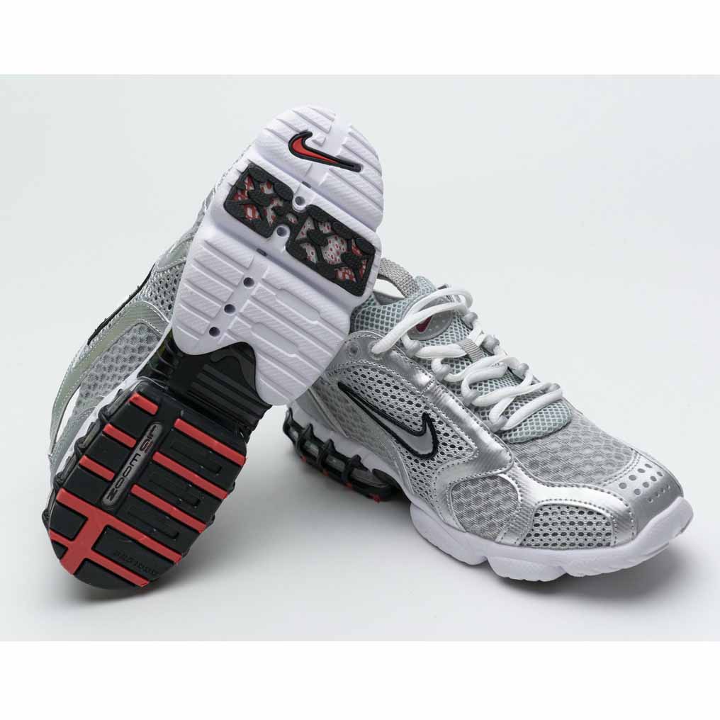 Stussy X Nike Air Zoom Spiridon Caged 2 Metallic Silver - FashionPlug