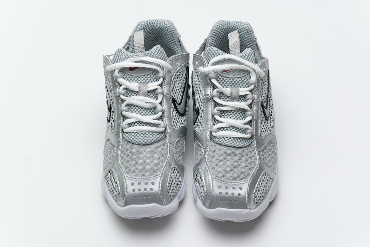 Stussy X Nike Air Zoom Spiridon Caged 2 Metallic Silver - FashionPlug
