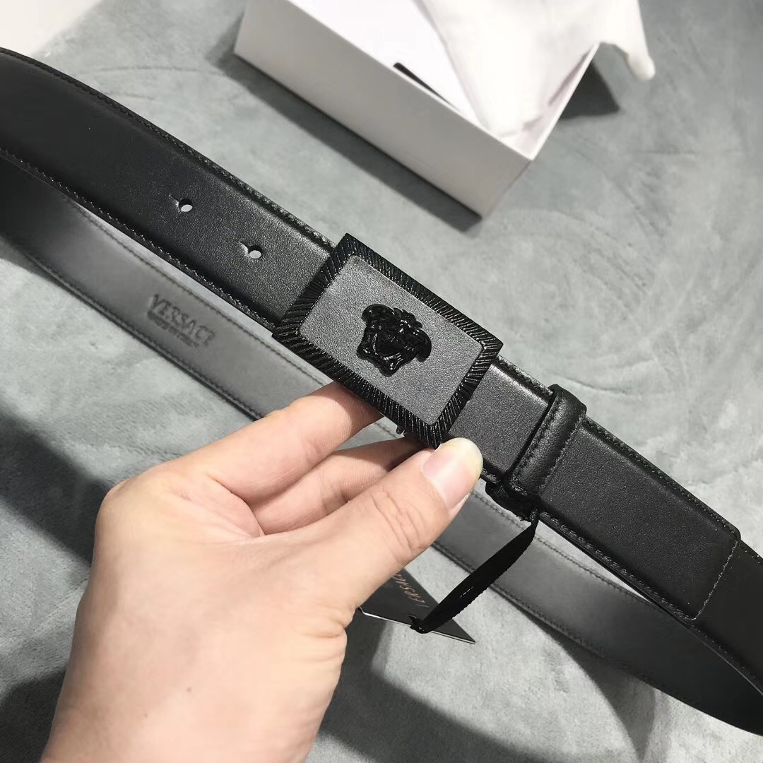 Versace Medusa Head Leather Belt - FashionPlug