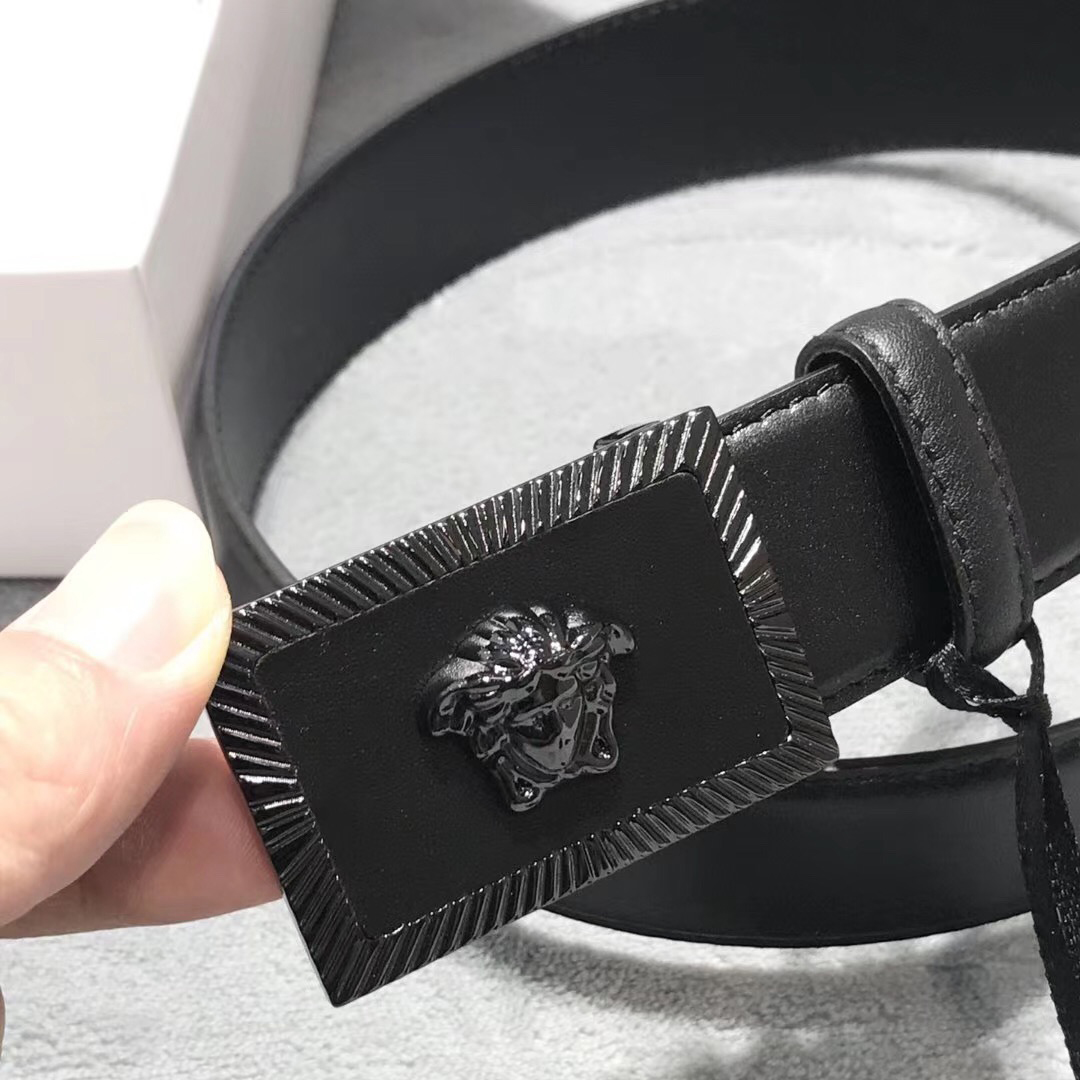 Versace Medusa Head Leather Belt - FashionPlug