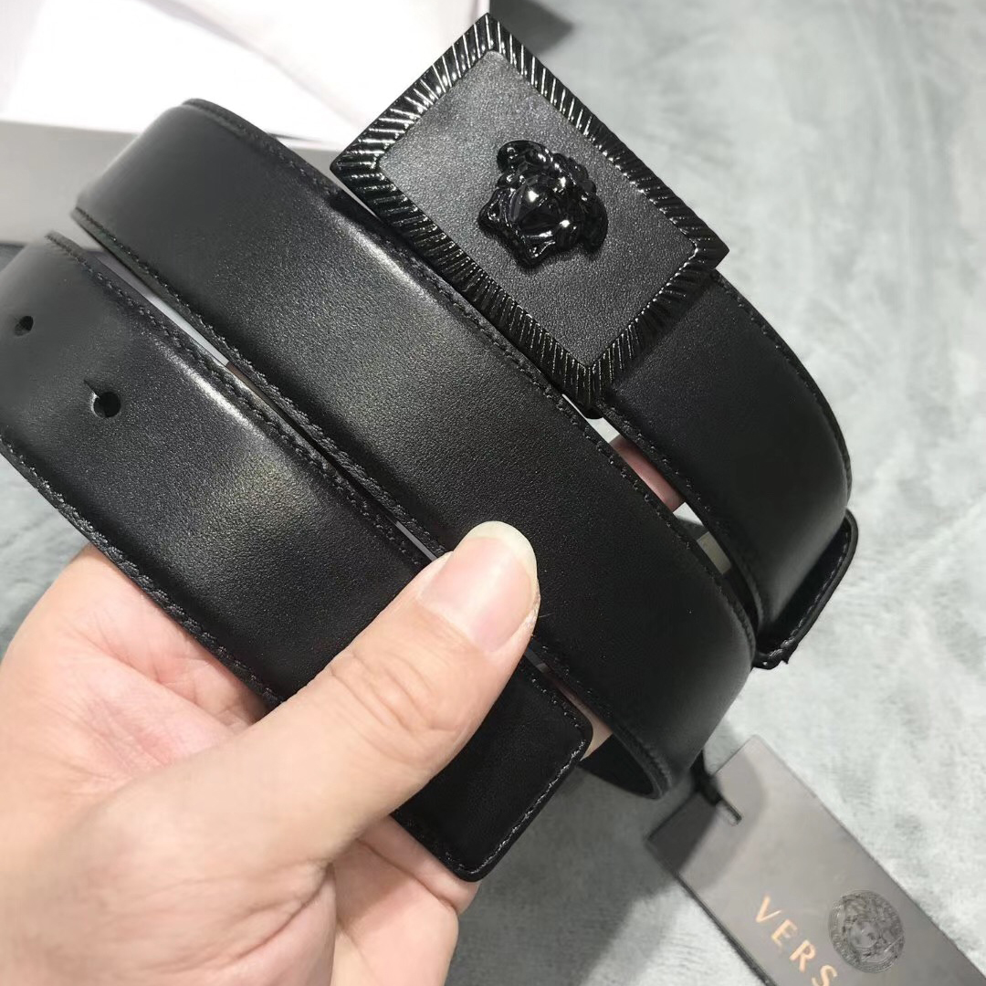 Versace Medusa Head Leather Belt - FashionPlug