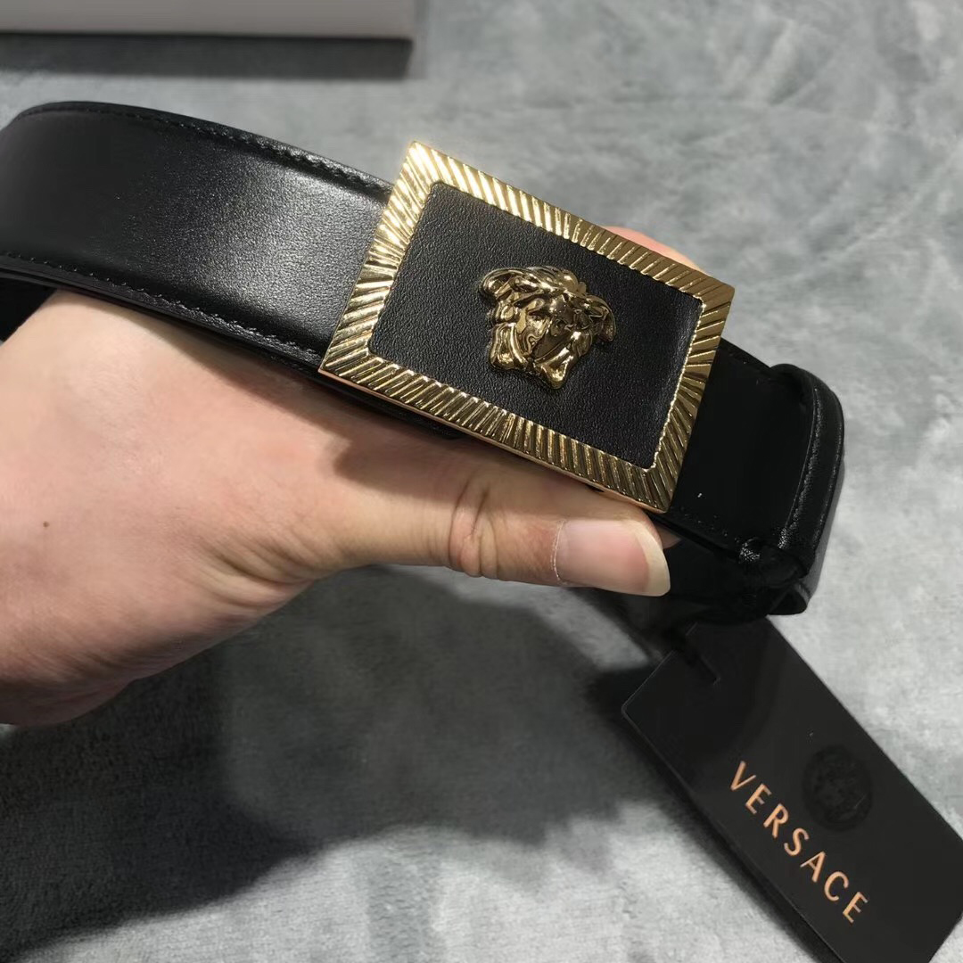 Versace Medusa Head Leather Belt - FashionPlug
