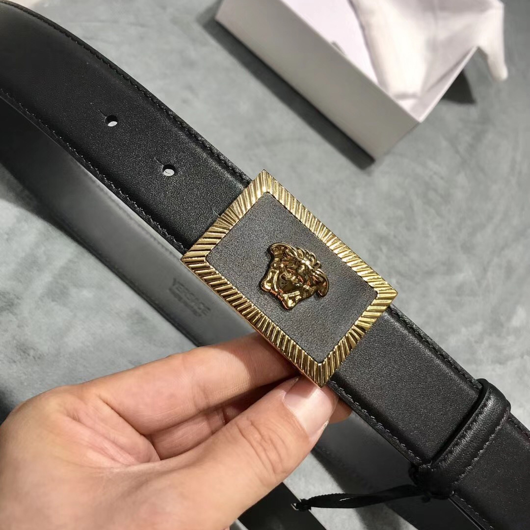 Versace Medusa Head Leather Belt - FashionPlug