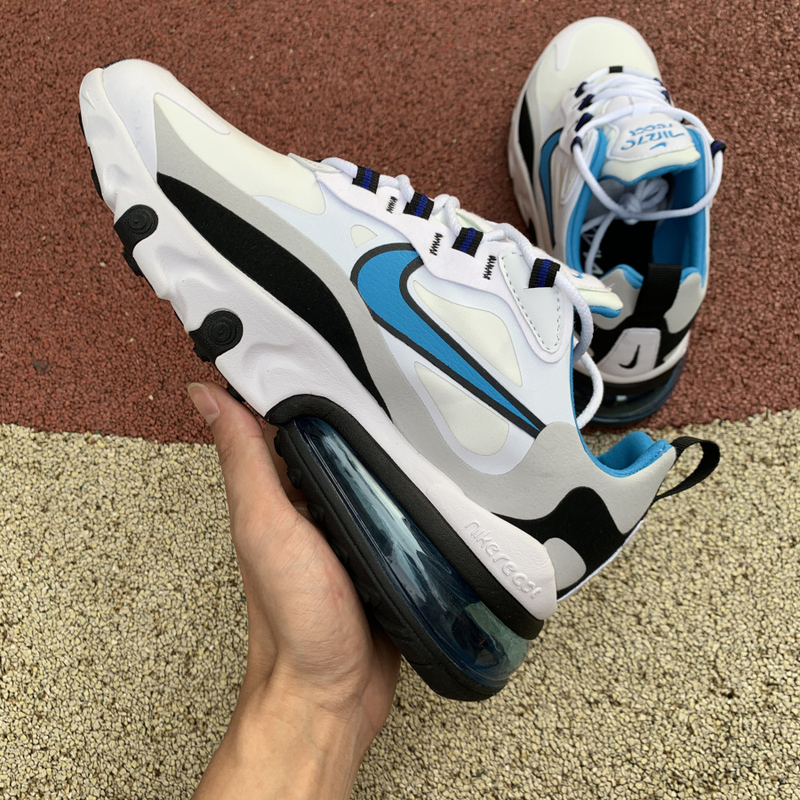 Nike Air Max 270 React HIghlighted In Sky Blue - FashionPlug