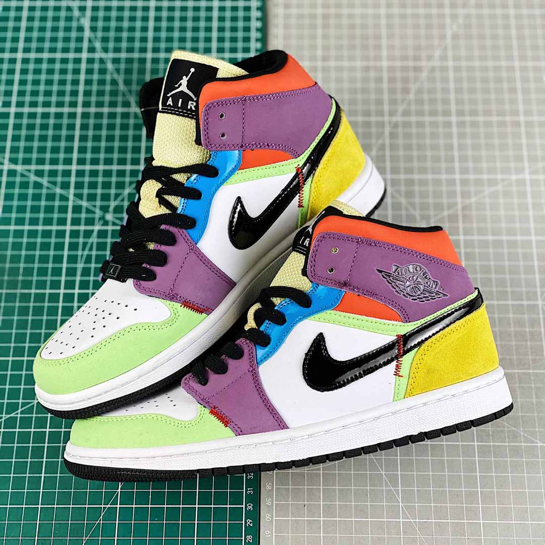 Jordan AJ1 Mid SE “Lightbulb” Multicolor - FashionPlug