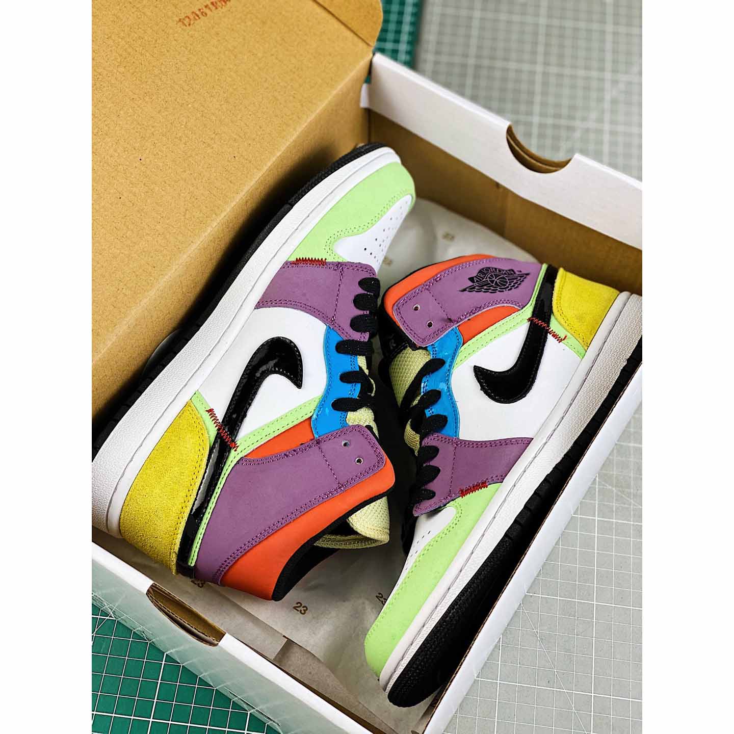 Jordan AJ1 Mid SE “Lightbulb” Multicolor - FashionPlug