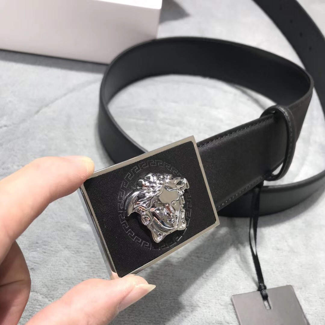 Versace Medusa Head Leather Belt - FashionPlug