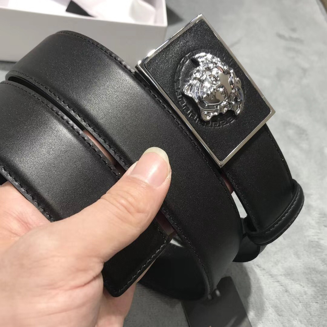 Versace Medusa Head Leather Belt - FashionPlug