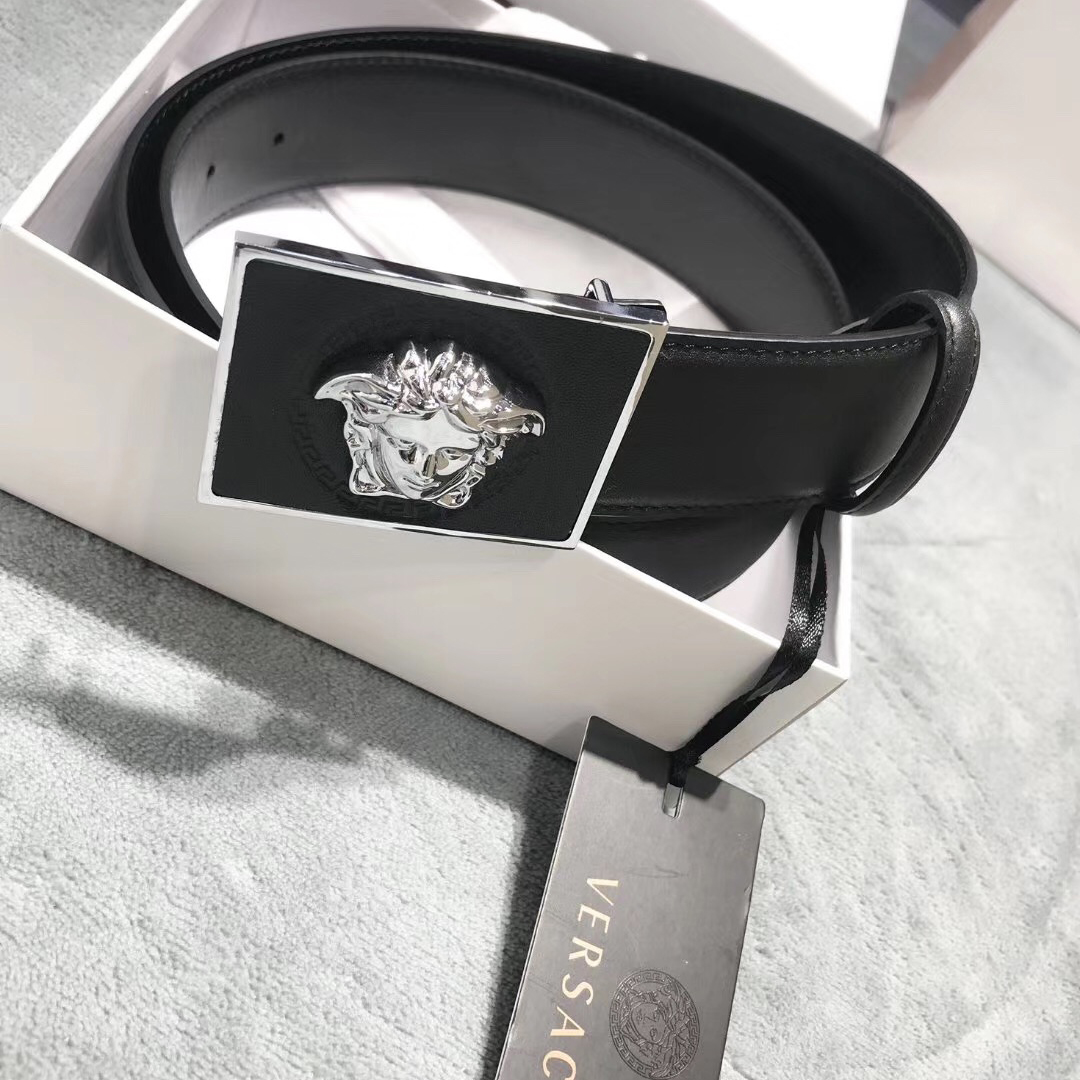 Versace Medusa Head Leather Belt - FashionPlug