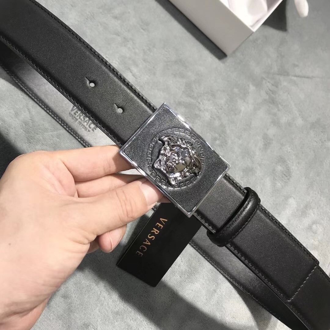 Versace Medusa Head Leather Belt - FashionPlug