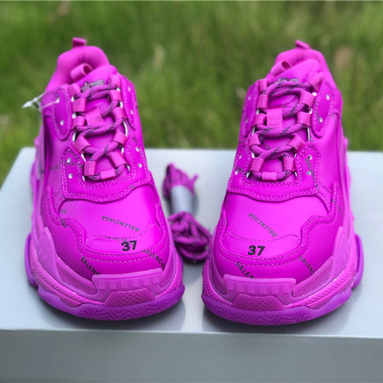 Balenciaga Allover Logo Triple S Sneaker - FashionPlug
