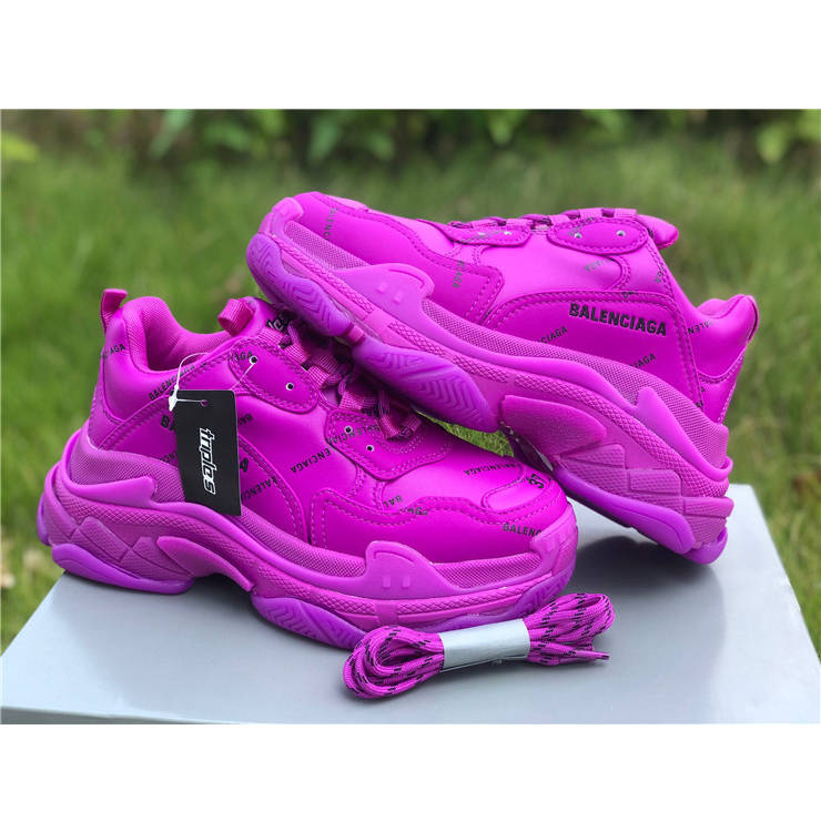 Balenciaga Allover Logo Triple S Sneaker - FashionPlug