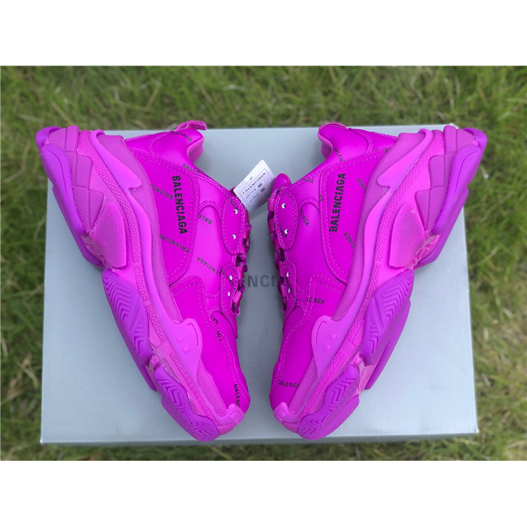 Balenciaga Allover Logo Triple S Sneaker - FashionPlug