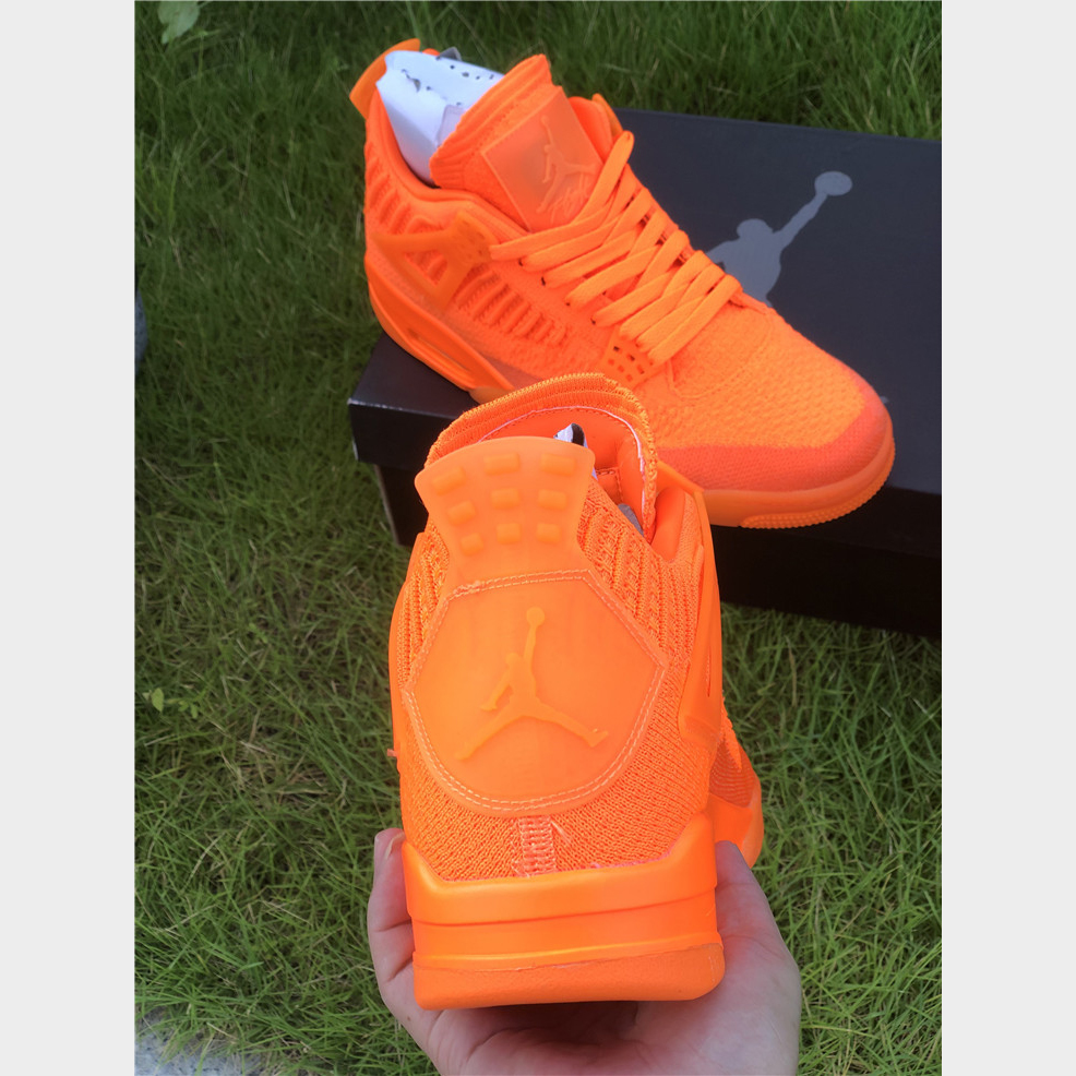Jordan 4 Retro Flyknit Orange - FashionPlug