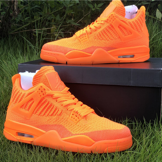 Jordan 4 Retro Flyknit Orange - FashionPlug