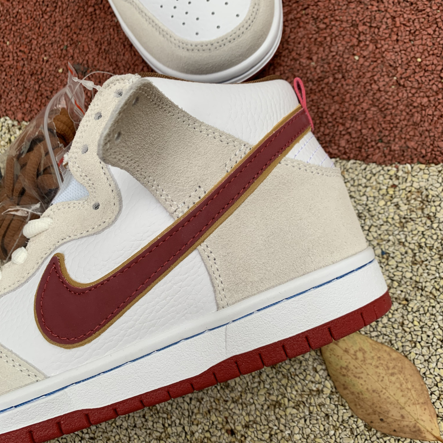 Nike SB Dunk High Sail Team Crimson CV9499-100 - FashionPlug