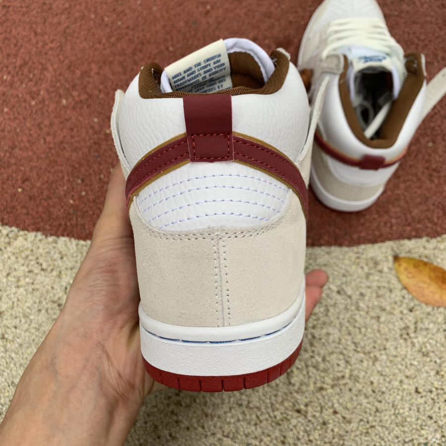 Nike SB Dunk High Sail Team Crimson CV9499-100 - FashionPlug