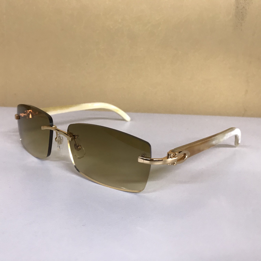 Cartier 3524012 White Buffalo Eyeglasses In Gold - FashionPlug