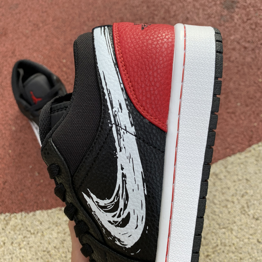 Jordan AJ1 Low Brushstroke DA4659-001 - FashionPlug