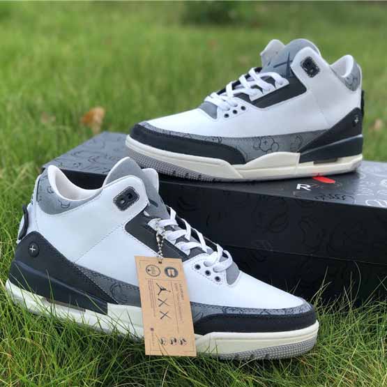 Jordan Kwas X AJ3 Fresh Water White/Light Grey Sneakers - FashionPlug