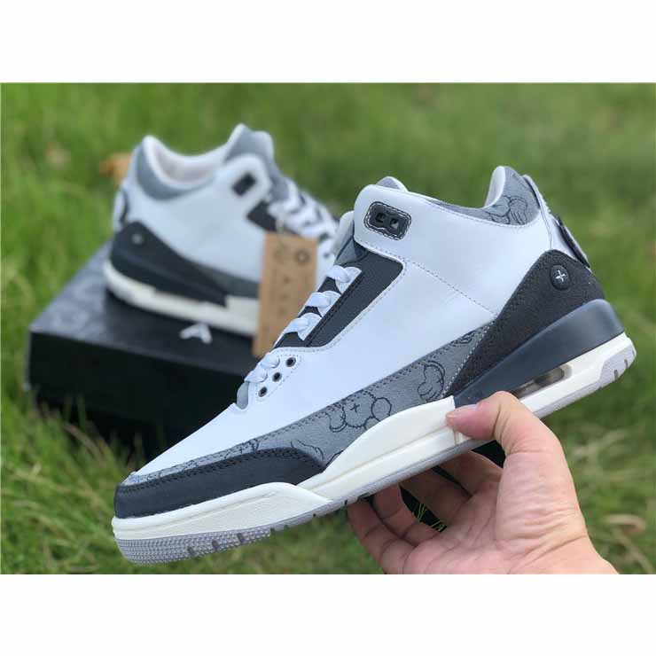 Jordan Kwas X AJ3 Fresh Water White/Light Grey Sneakers - FashionPlug