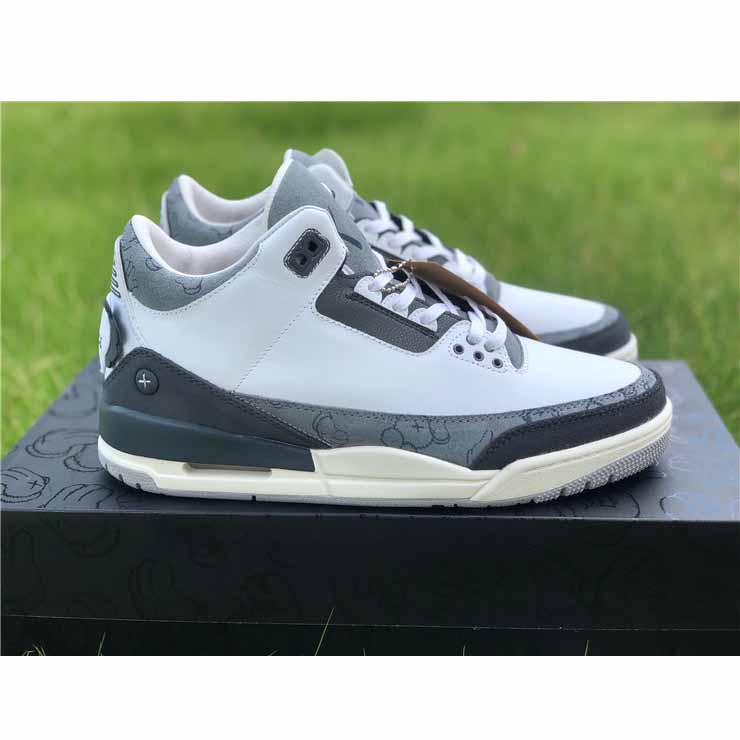 Jordan Kwas X AJ3 Fresh Water White/Light Grey Sneakers - FashionPlug