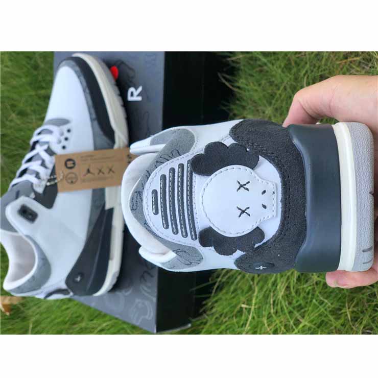 Jordan Kwas X AJ3 Fresh Water White/Light Grey Sneakers - FashionPlug