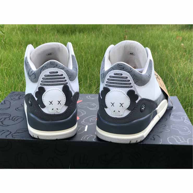 Jordan Kwas X AJ3 Fresh Water White/Light Grey Sneakers - FashionPlug
