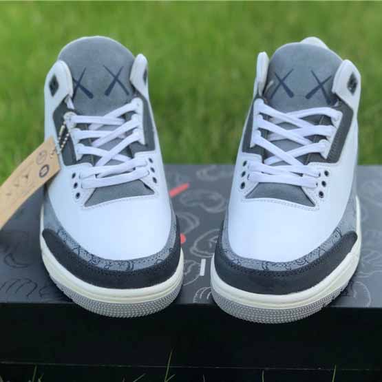 Jordan Kwas X AJ3 Fresh Water White/Light Grey Sneakers - FashionPlug