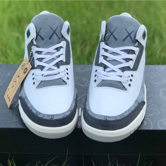Jordan Kwas X AJ3 Fresh Water White/Light Grey Sneakers - FashionPlug